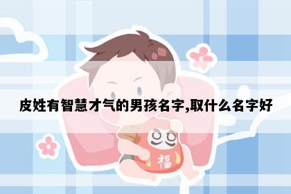 皮姓有智慧才气的男孩名字,取什么名字好